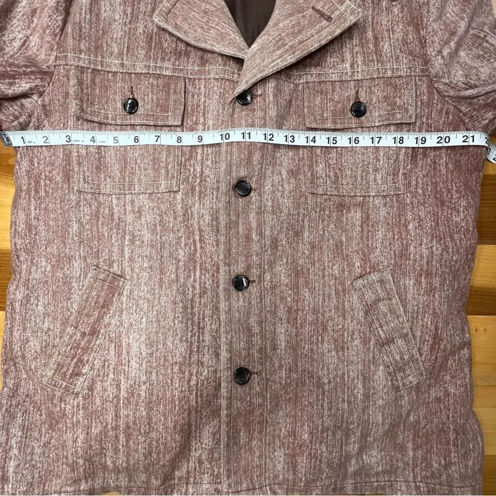 Vintage 60’s 70’s Style Lightweight Jacket Brown Fully Lined Size Medium